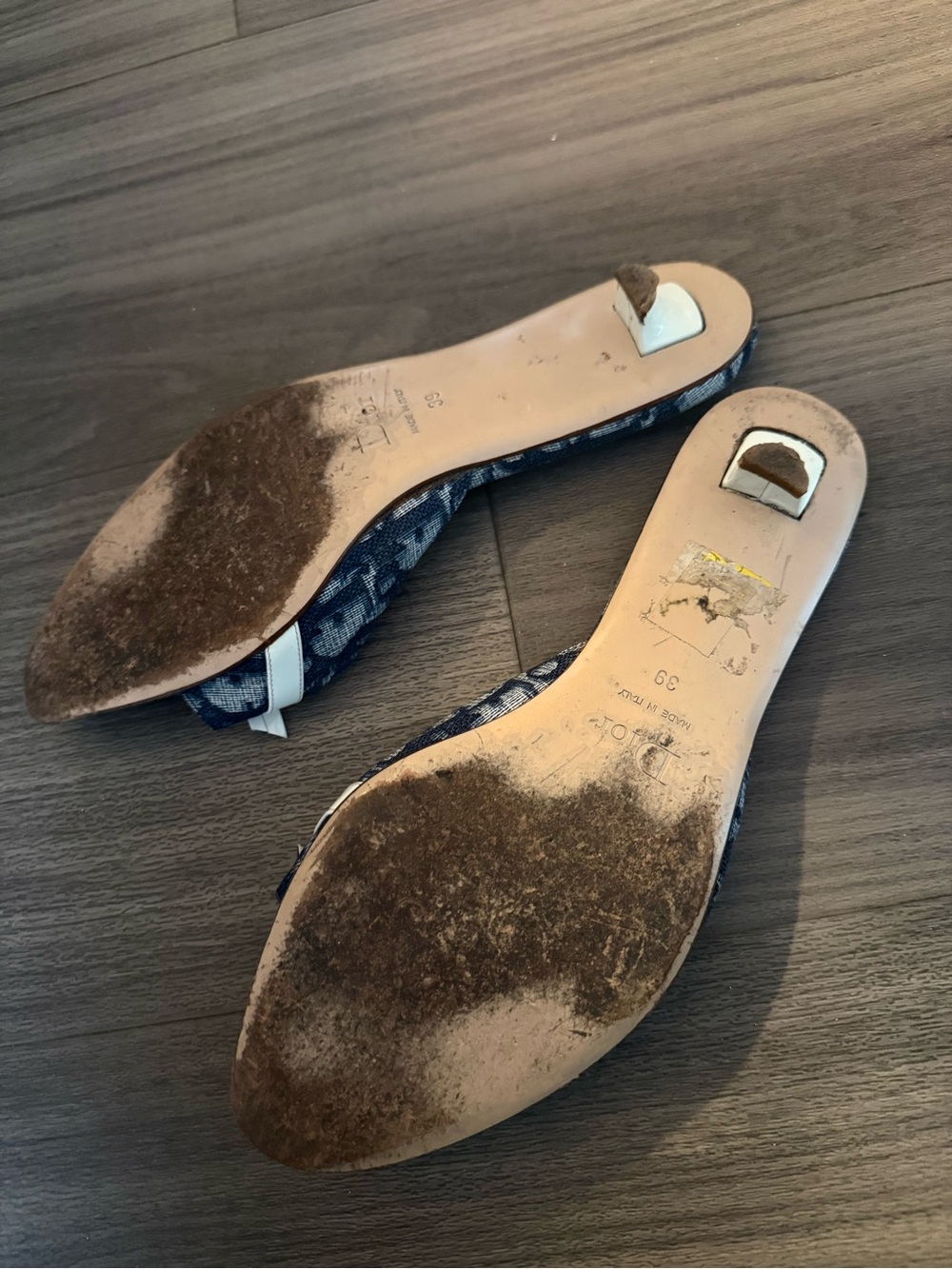 Vintage Dior Blue Monogram kitten heel - Picture 2 of 2